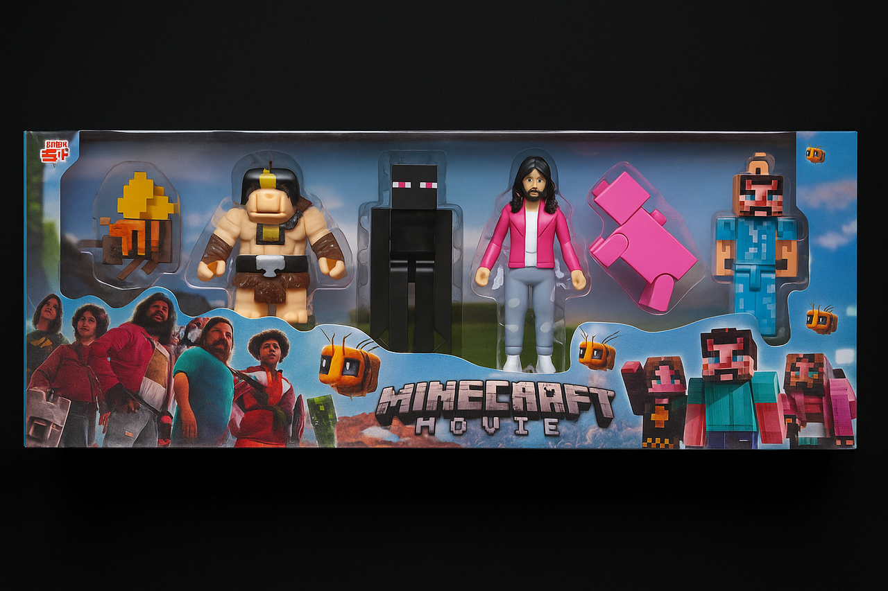 Набір фігурок з фільму Minecraft Movie (6 героїв + аксесуари) Майнкрафт Герої 978060-2, фото 1