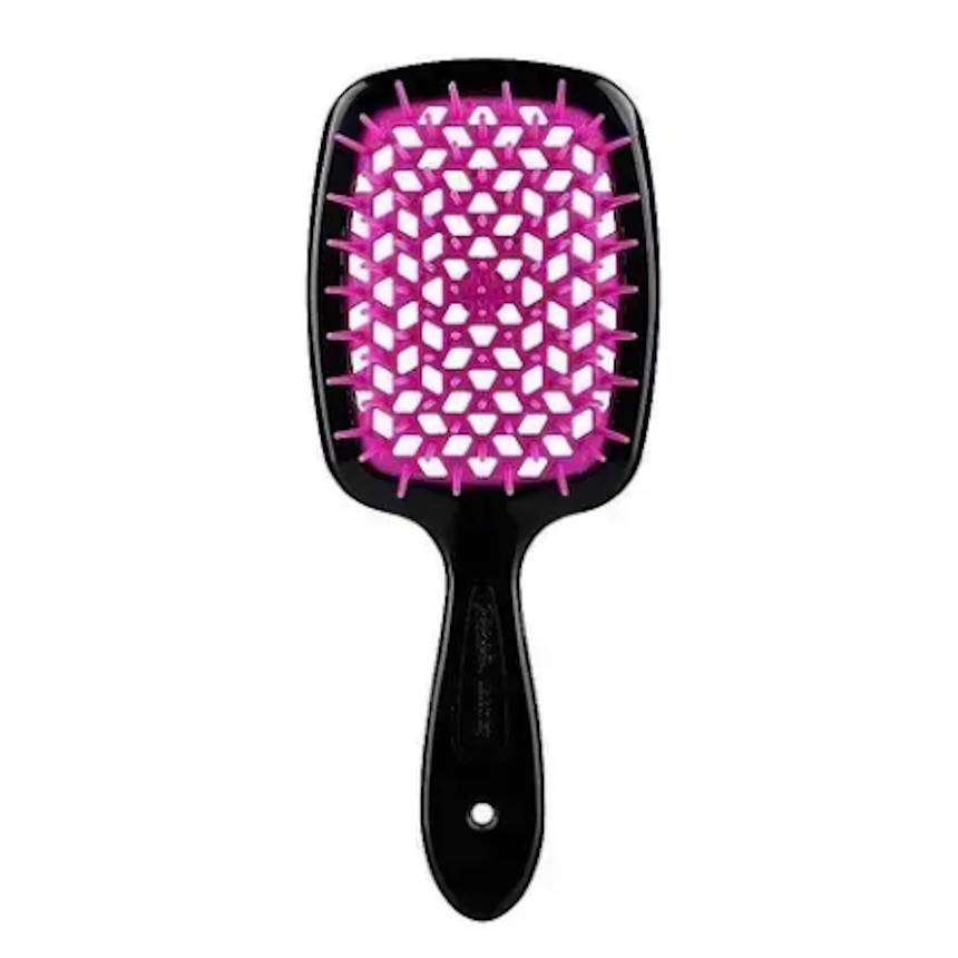 Щітка для волосся Janeke Superbrush With Soft Moulded Tips, чорна з фуксією (71SP226 FUX), фото 1