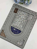 Дошка планшет для виготовлення намиста 24 х 32 см. Матеріал - пластик з бархатом. Колір - сірий