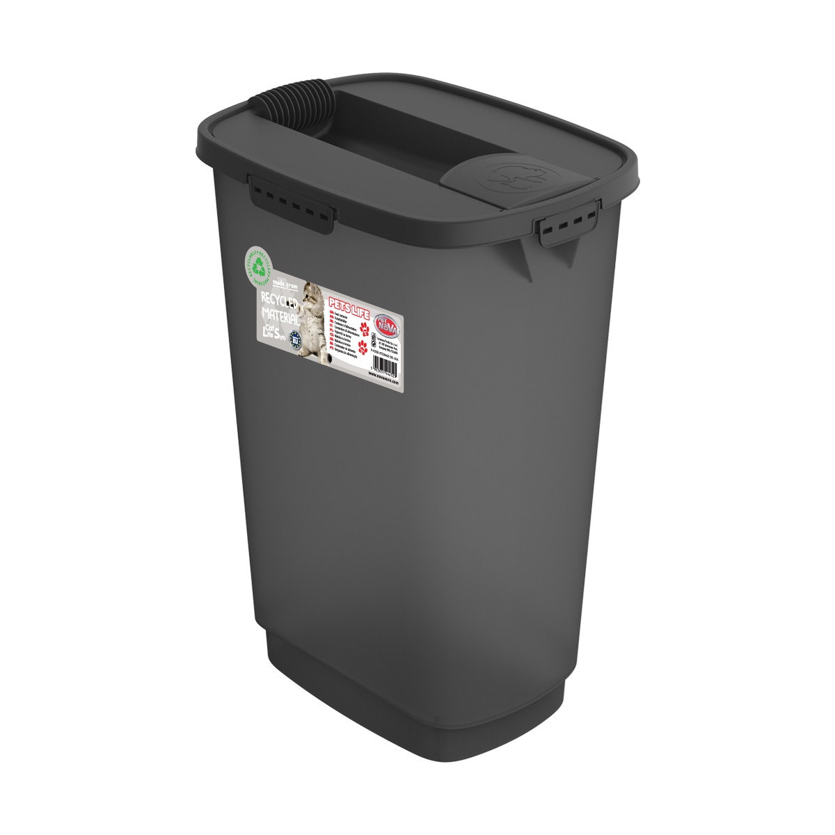 Контейнер для зберігання корму Pet Nova тонований пластик 50 л, фото 1