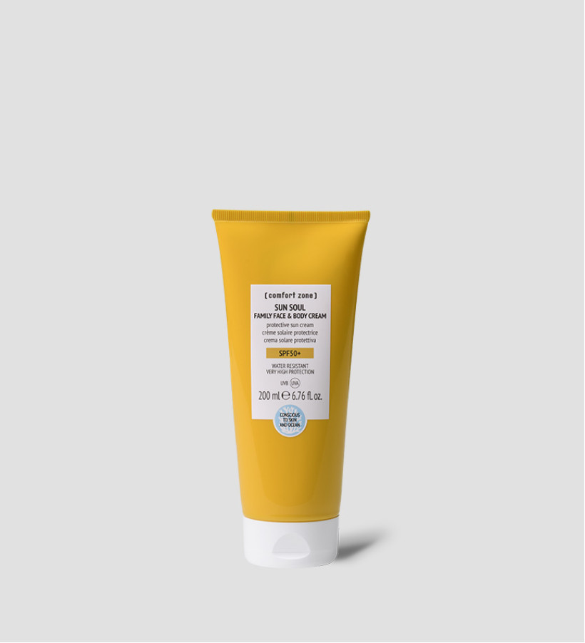 Сomfort Zone SUN SOUL FAMILY FACE & BODY CREAM SPF50+ СОЛНЦЕЗАЩИТНЫЙ КРЕМ ДЛЯ ВСЕЙ СЕМЬИ 200 мл