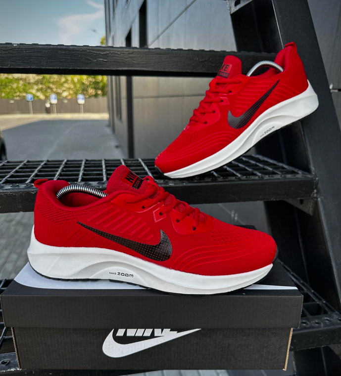 Чоловічі червоні кросівки Nike Pegasus red літні Найк Пегасус текстиль піна легкі літо