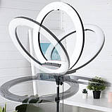 Світлодіодна кільцева RGB лампа MJ56 з пультом та штативом 2м кольорове студійне відеосвітло для фото відео, фото 4