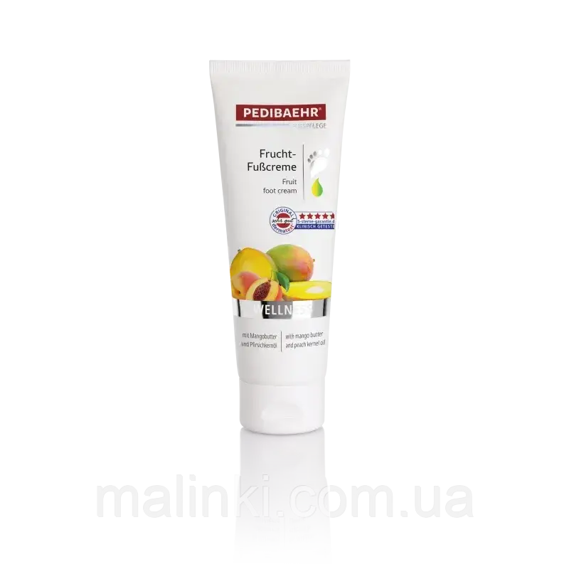 Крем для рук та ніг фруктовий з олією манго та персику Frucht-Fubcreme,PediBaehr, 125 мл, фото 1