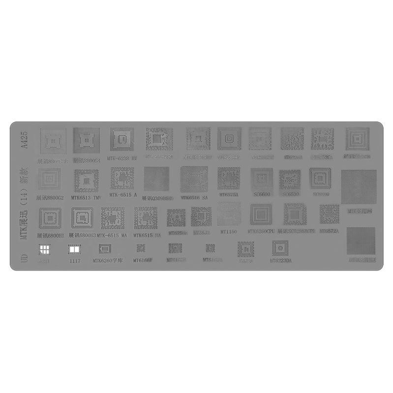 BGA-трафарет A425 для мобільного телефона China-phone universal, MT6572A, SC6825C, MT6582, MT6285, MT6575A,