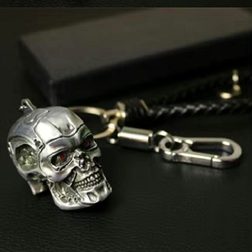 Оригінальний модний чоловічий брелок для ключів Термінатор із підвіскою голови черепа в 3D зображенні