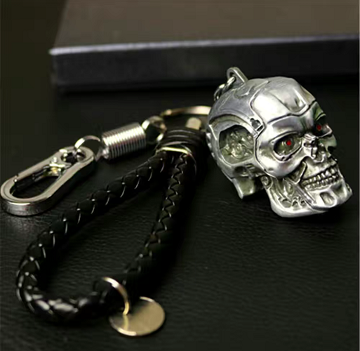 Оригінальний модний чоловічий брелок для ключів Термінатор із підвіскою голови черепа в 3D зображенні