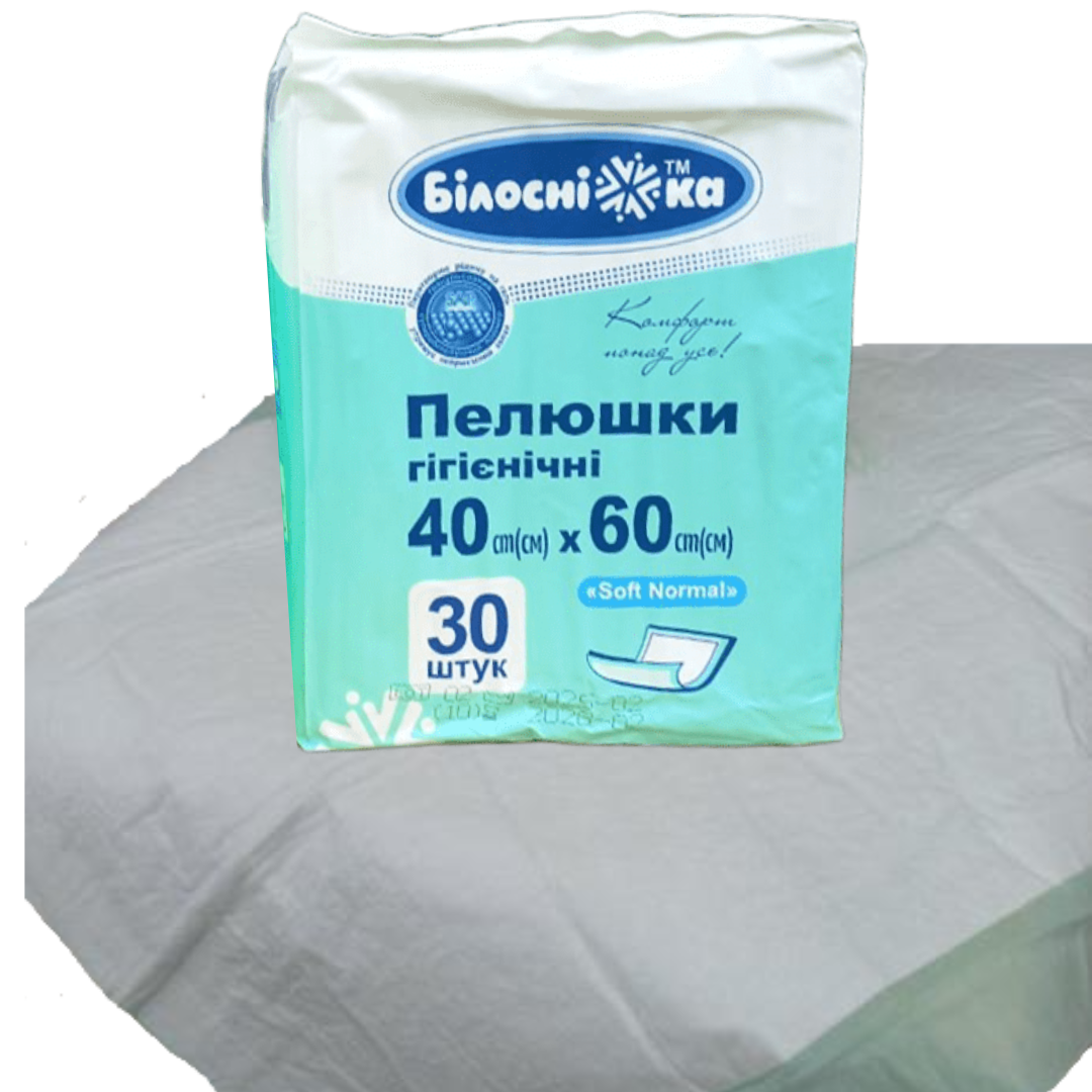 Пелюшки гігієнічні Білосніжка Normal 40х60 30 шт, фото 1