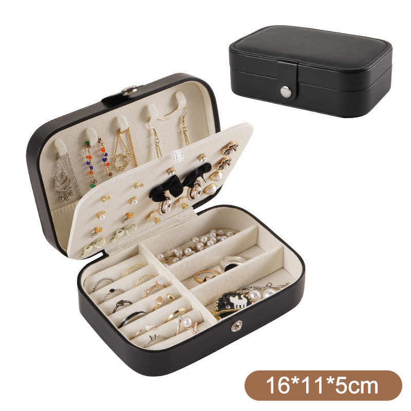 Чорна скринька органайзер для біжутерії та прикрас 16*11*5 см на магніті., фото 1