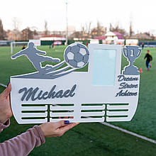 Медальниця на замовлення для футболіста. Тримач для медалей футбол. Медальниця футболісту. Холдер футбол.