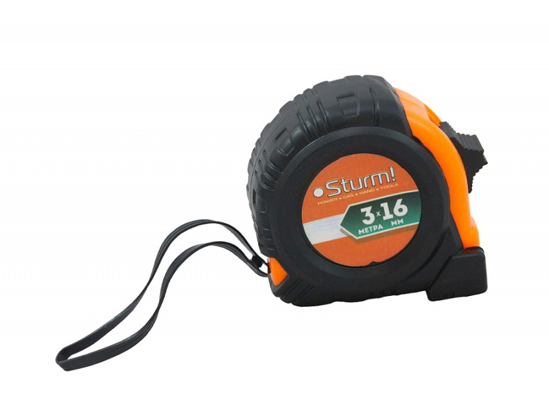 Рулетка 3м обрезинена з магнітом Sturm 3100401, фото 1
