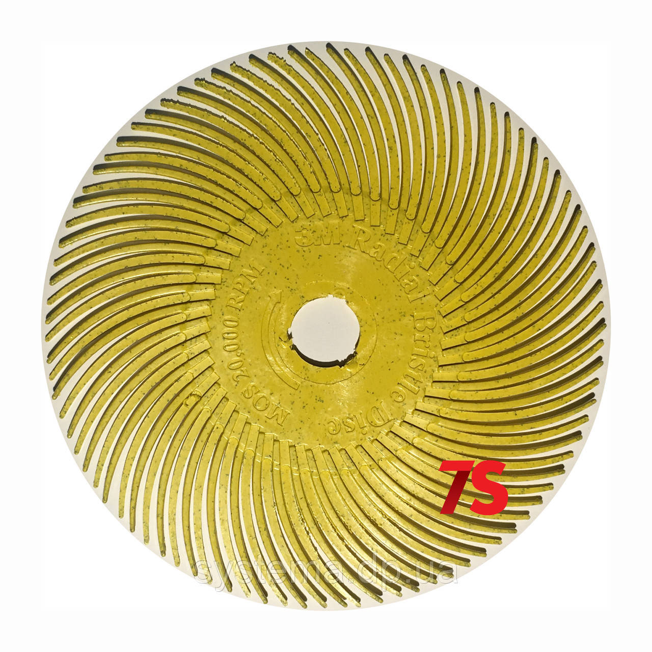 3M 30126 Scotch-Brite™ Bristle RB-ZB - Радіальна щітка 76х9 мм, P80, жовта