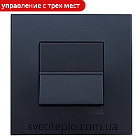 ZENIT Вимикач 1 кл перехресний чорний матовий N2210 NT