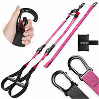 Петлі для функціонального тренінгу 4FIZJO TRX Black/Pink (P-5907739314109)