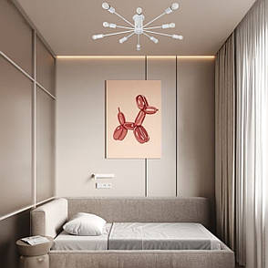 Стельова біла люстра на 10 плафонів (52-9901-10 WH), фото 2