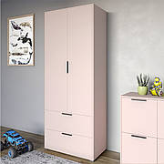 Шафа розпашна дводверна LION Краш з 2 шухлядами Рожевий (LION-044002)