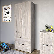 Шафа розпашна дводверна LION Краш з 2 шухлядами Шварцвальд (LION-044003)