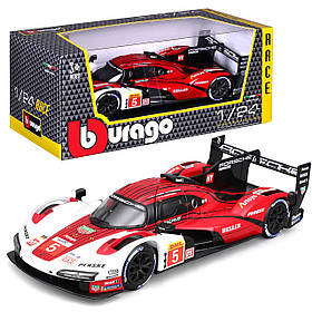 Машинка металева Porsche 963 Порше червона 1:24 відкр двері  21*4*8см (18-28022)