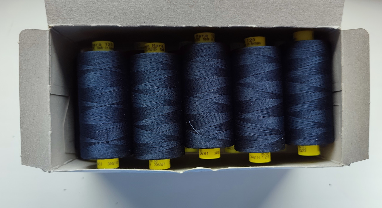 Нитки
Gutermann Mara  #120. Синій колір. ( Арт 3681 ). 10 000 метрів, фото 1