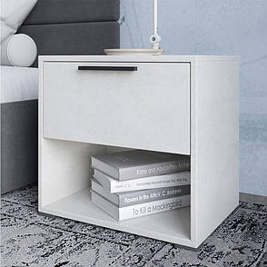 Тумба приліжкова LION Краш з висувною шухлядою Бетон style (LION-044127), фото 1