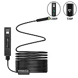 Камера ендоскоп із кабелем 10 м Бороскоп відеоендоскоп Wi-Fi USB під Android Windows для важкодоступних місць, фото 2