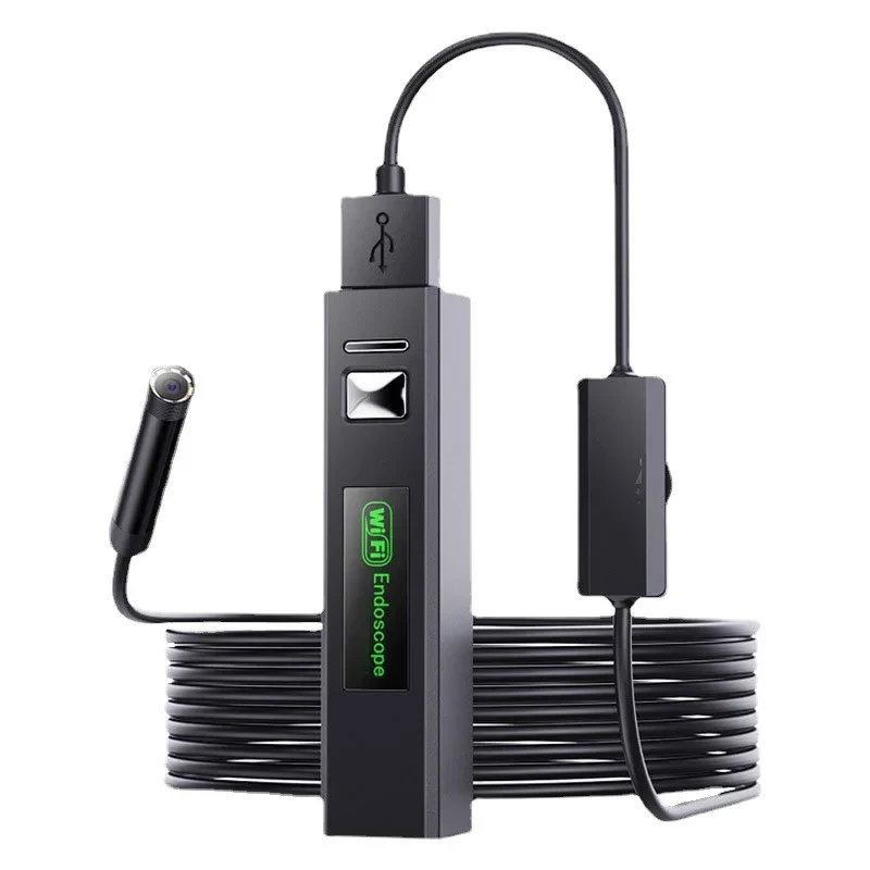 Камера ендоскоп із кабелем 10 м Бороскоп відеоендоскоп Wi-Fi USB під Android Windows для важкодоступних місць, фото 1