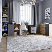 Гарнітур для кімнати LION Краш Дуб аппалачі/Антрацит з 4 елементів (LION-044183)