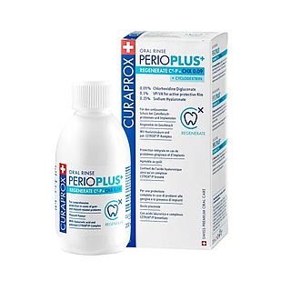 Ополіскувач Періо Плюс Regerate з хлоргексидином (0,09%) + Citrox, 200 мл CURAPROX