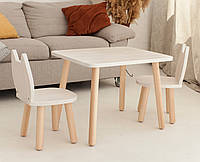 Дитячий столик і 2 стільчика Cat Tatoy для дітей 2-4 років Білий