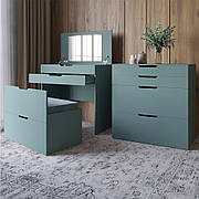 Комод-трюмо із дзеркалом, нішею під сидінням та шухлядою LION Азія Граніт сірий (LION-041666)