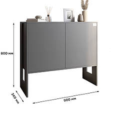 Комод-1 з 2 дверима LION Нобу 90х34х80 см Бетон Style (LION-042259), фото 5