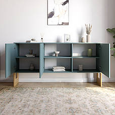 Комод-2 з 3 дверима LION Нобу 160х34х80 см Кашемір (LION-042375), фото 4