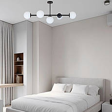 Стельова сучасна люстра "Modern Luxe " (52-9906-5 BK+WH), фото 3