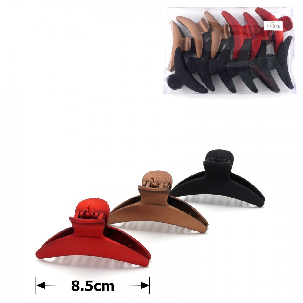 Заколка-краб для волосся 8,5 см. 12 шт., фото 1