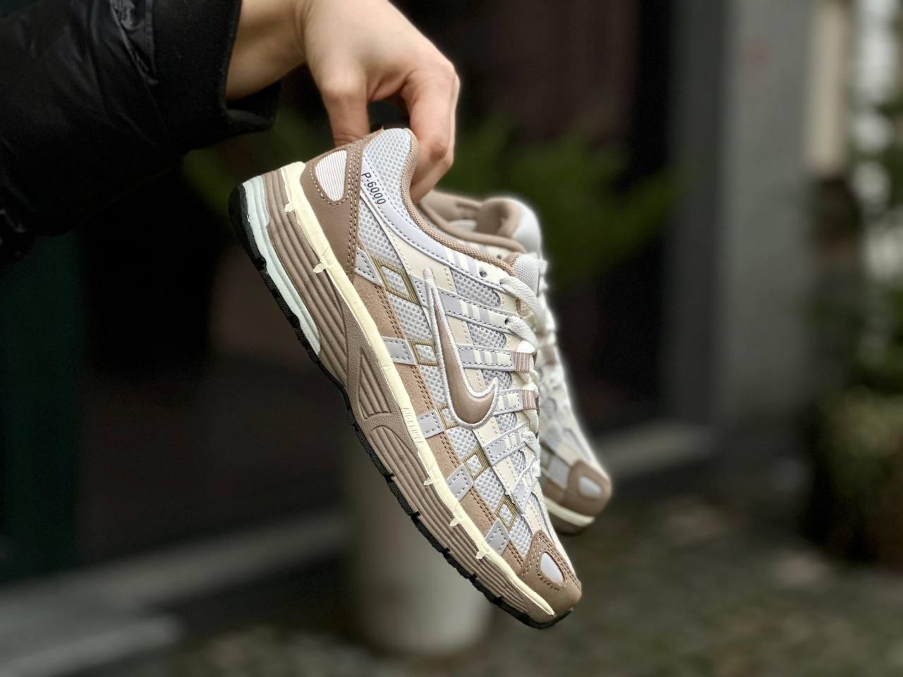 Кросівки Nike P-6000 Beige White Бежеві Взуття Найк П-6000 текстиль сітка демісезон унісекс, фото 1