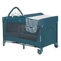 Ліжечко-манеж Lionelo FLOWER GREEN TURQUOISE
