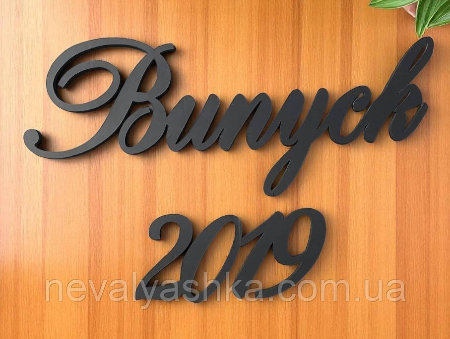 Слова з Пінопласту на Випускний Фотосесію Об'ємні Декорації Літери Імена для Фотозони Випуск 2026 2027 Слово для Банера, фото 1