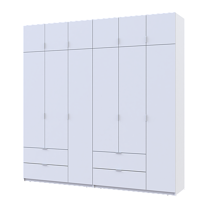 Розпашна Шафа для одягу Doros Лукас Білий 3+3 ДСП 240х50х240 (42005106), фото 1