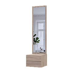 Тумба з дзеркалом Doros Сола Дуб сонома ДСП / дзеркало 45х40х168.6 (44900345)