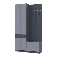 Передпокій Doros Сола 1+3 Doros Графіт/Сірий ДСП 120х40х215 (42005152)