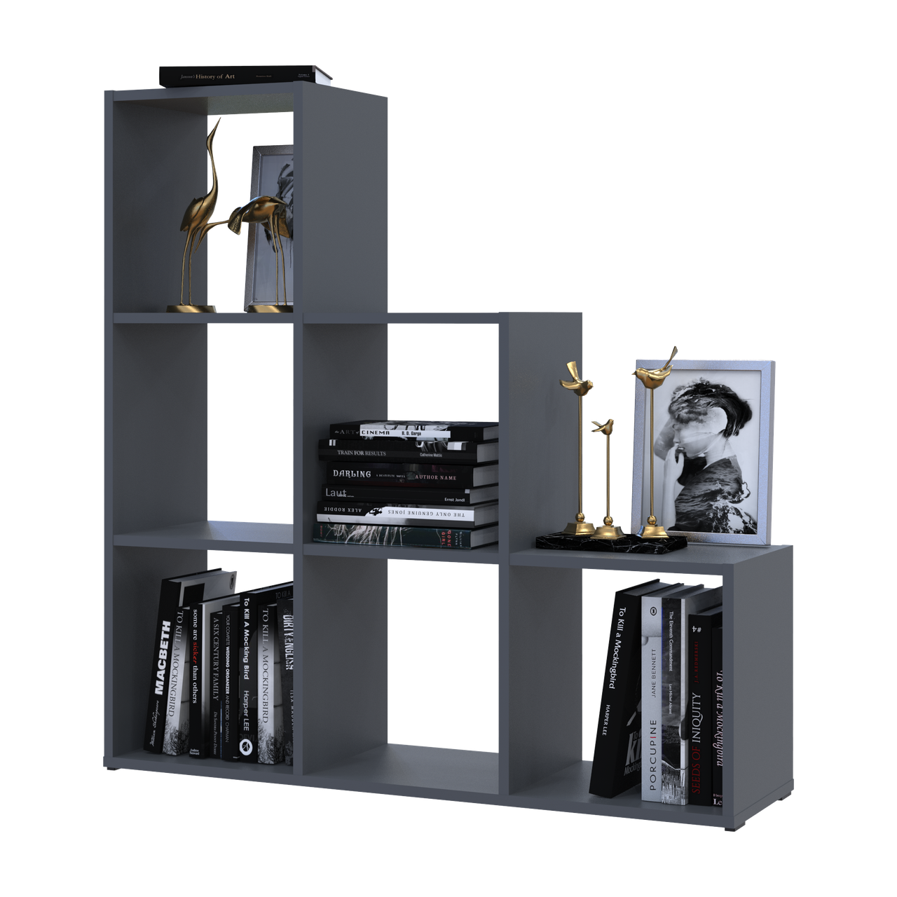 Стелаж Doros Степ 3х3 Графіт відкритий 102.6х28.8х106.1 (41516162)