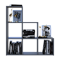 Стелаж Doros Степ 3х3 Графіт відкритий 102.6х28.8х106.1 (41516162), фото 3