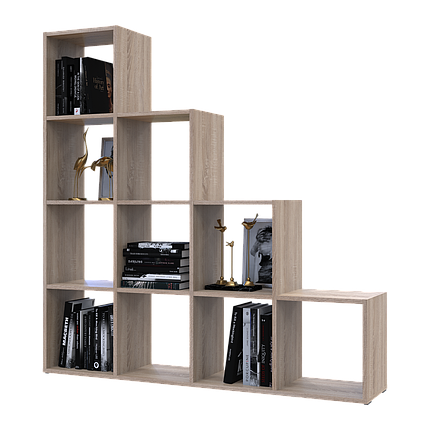 Стелаж Doros Степ 4х4 Дуб сонома відкритий 136.2х28.8х140.7 (41516165), фото 1