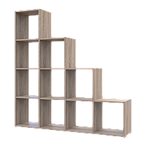 Стелаж Doros Степ 4х4 Дуб сонома відкритий 136.2х28.8х140.7 (41516165), фото 2