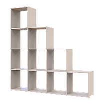 Стелаж Doros Степ 4х4 Кашемір відкритий 136.2х28.8х140.7 (41516168), фото 2