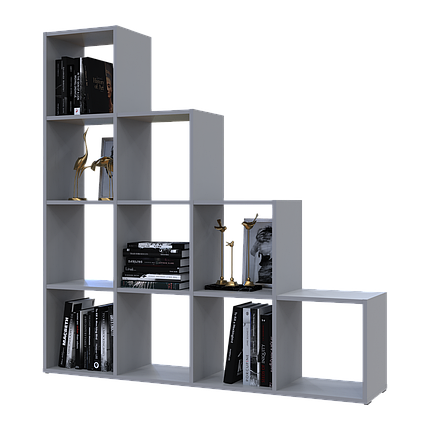 Стелаж Doros Степ 4х4 Сірий відкритий 136.2х28.8х140.7 (41516179), фото 1