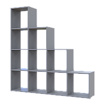 Стелаж Doros Степ 4х4 Сірий відкритий 136.2х28.8х140.7 (41516179), фото 2