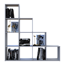 Стелаж Doros Степ 4х4 Сірий відкритий 136.2х28.8х140.7 (41516179), фото 3