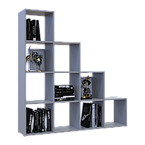 Стелаж Doros Степ 4х4 Сірий відкритий 136.2х28.8х140.7 (41516179), фото 5