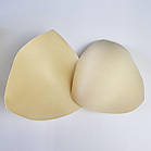 Чашки-вкладиші трикутні для білизни та купальників 16,5*17*17см бежеві